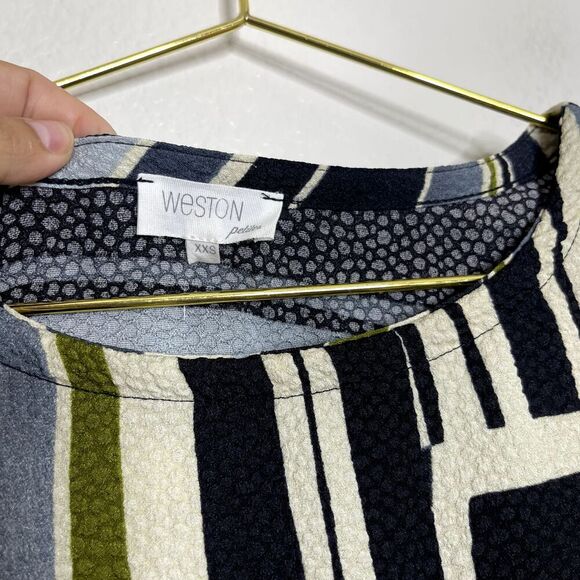 Anthropologie Weston Dress XXS Shift Tunic Geometric Print Imagist Texture Artsy - Picture 4 of 9